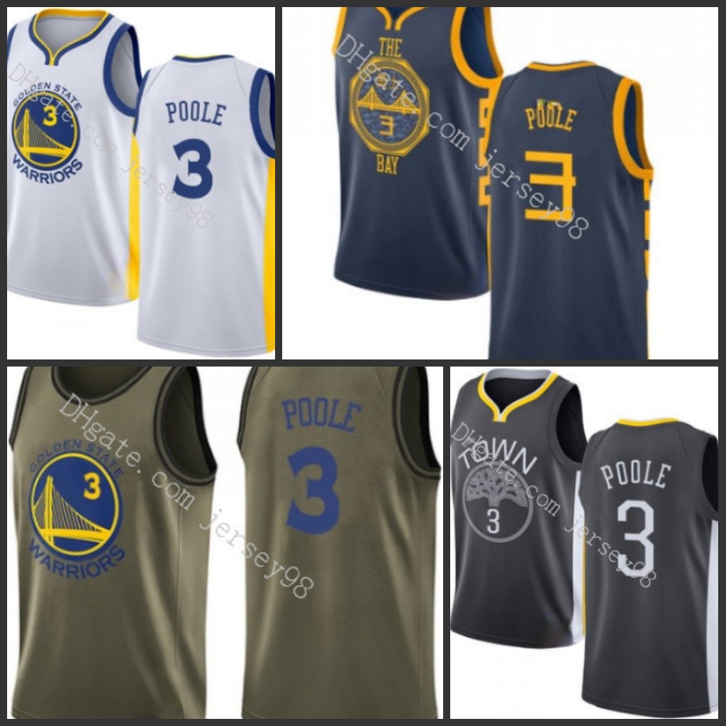 

GoldenStateWarriorsmen #3west Poole White retro BasketballJersey, Black
