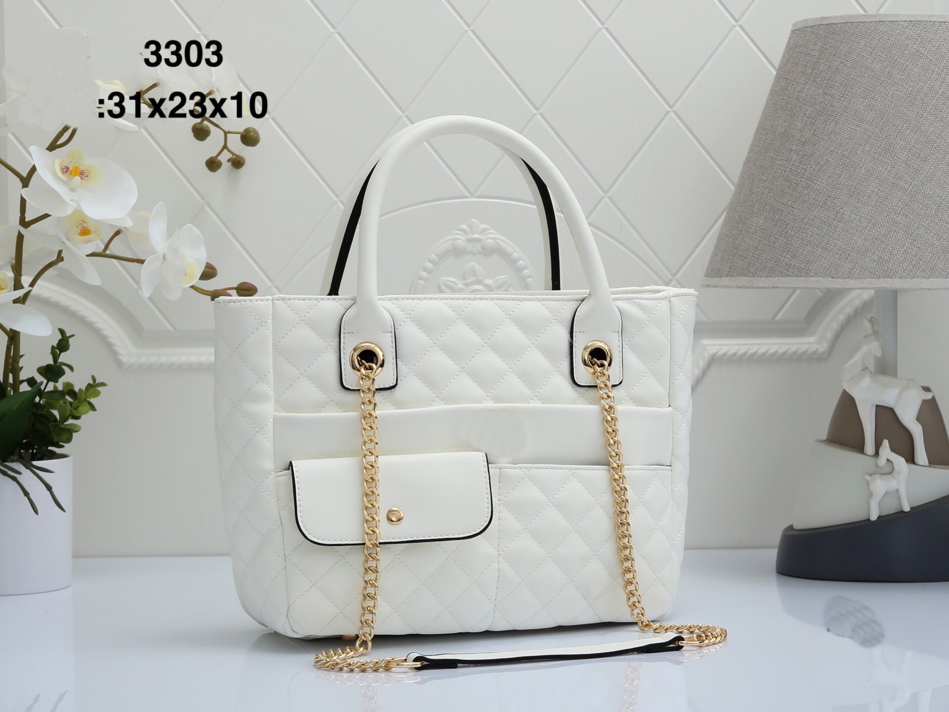 

Women Designer white handbag for sale Shoulder Bags totes purse TOP women Single Chain classic fashion Cross Body 31*23*10, Black