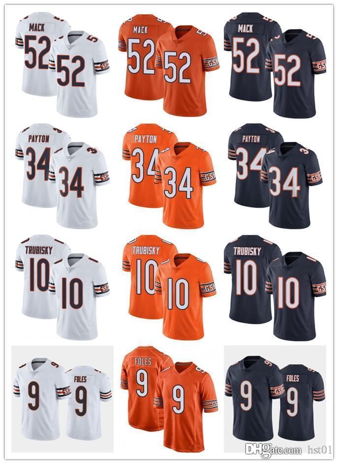 

Men Women chicago Youth Bears 52 Khalil Mack 34 Walter Payton 10 Mitchell Trubisky 9 Nick Foles blue Football Jerseys, Black;red