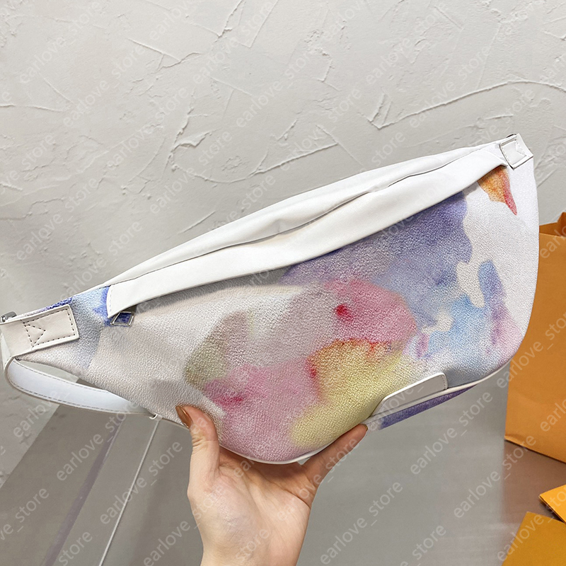 

Womens Mens Crossbody Bag Luxurys Designers Crossbody Bags Fashion Watercolor Waist Bag Men Women 210504V, Extra fee