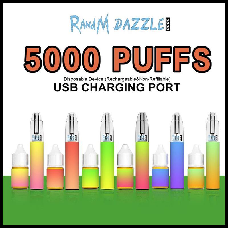 

Wholesale Original Puff Bars Cartoon Design cigarettes Pod RandM Dazzle 5000 Puffs Rechargeable Battery Starter Kit 10ml Pods With Led Light VS BANG XXL Vape Pen