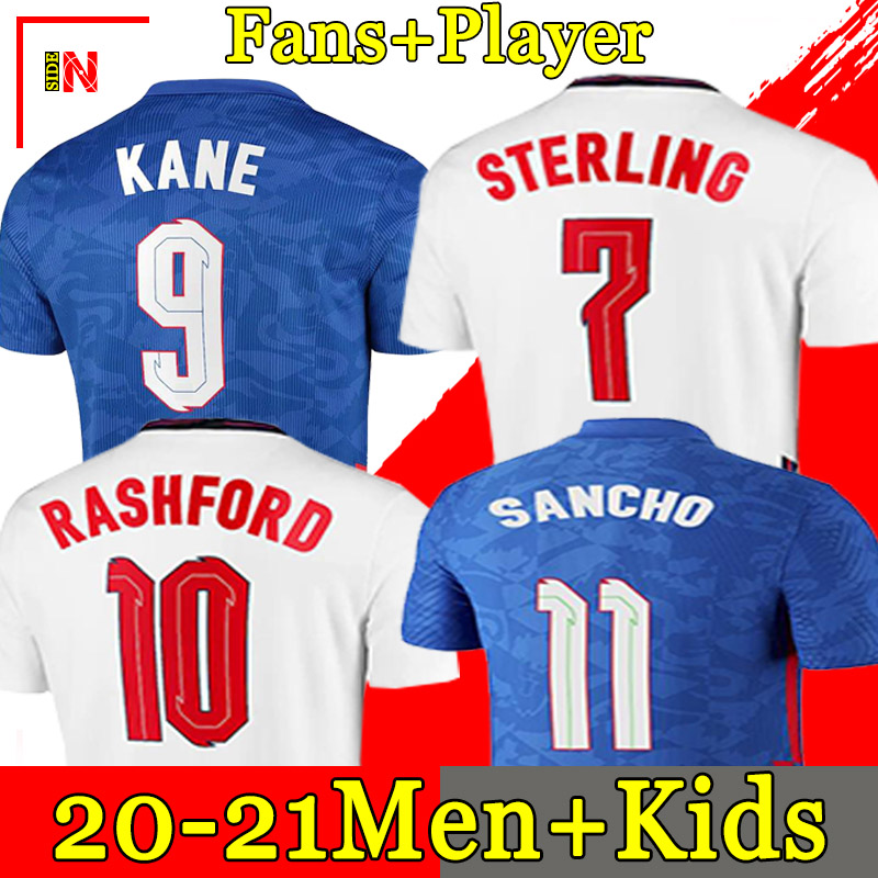 

2021 2022 soccer jersey KANE STERLING RASHFORD SANCHO HENDERSON BARKLEY MAGUIRE 20 22 national football shirts men + kids kit sets uniforms, Black