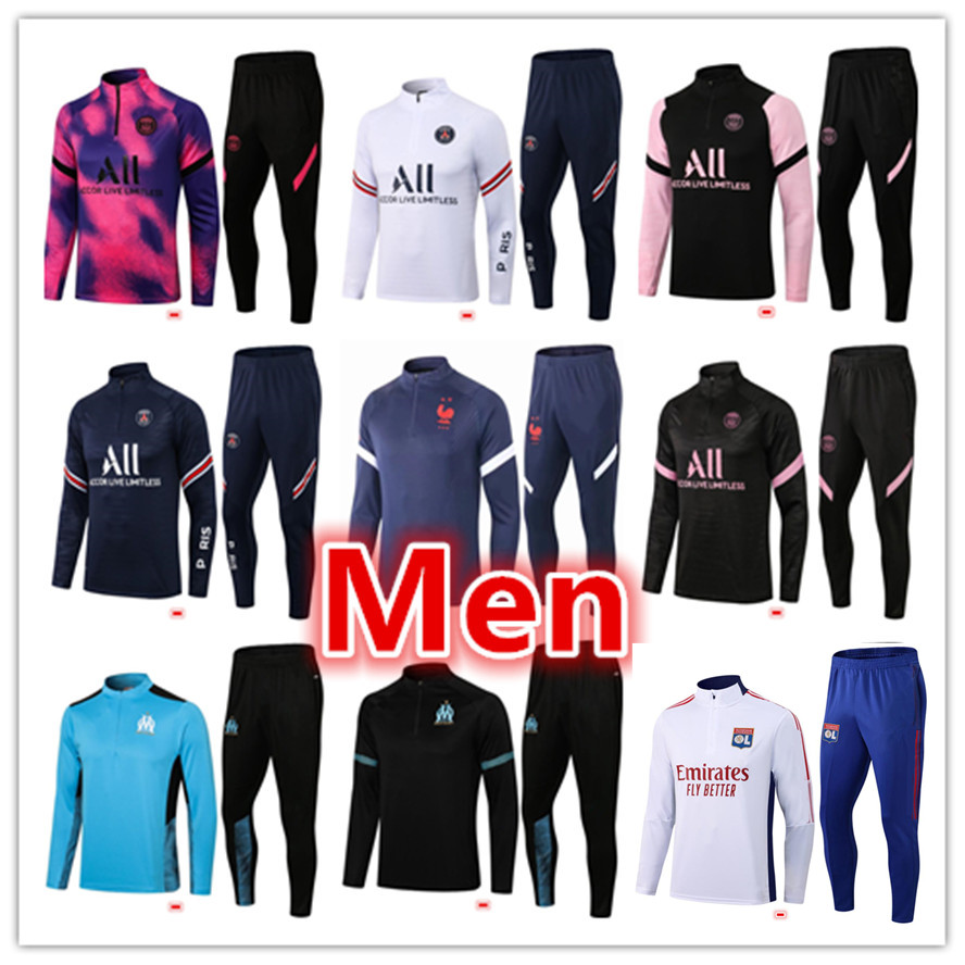 

Men football training suit tracksuits jersey sets 2021 2022 mens psg; messi benzema mbappe soccer tracksuit jacket jogging jerseys survetement foot chandal tuta, 18