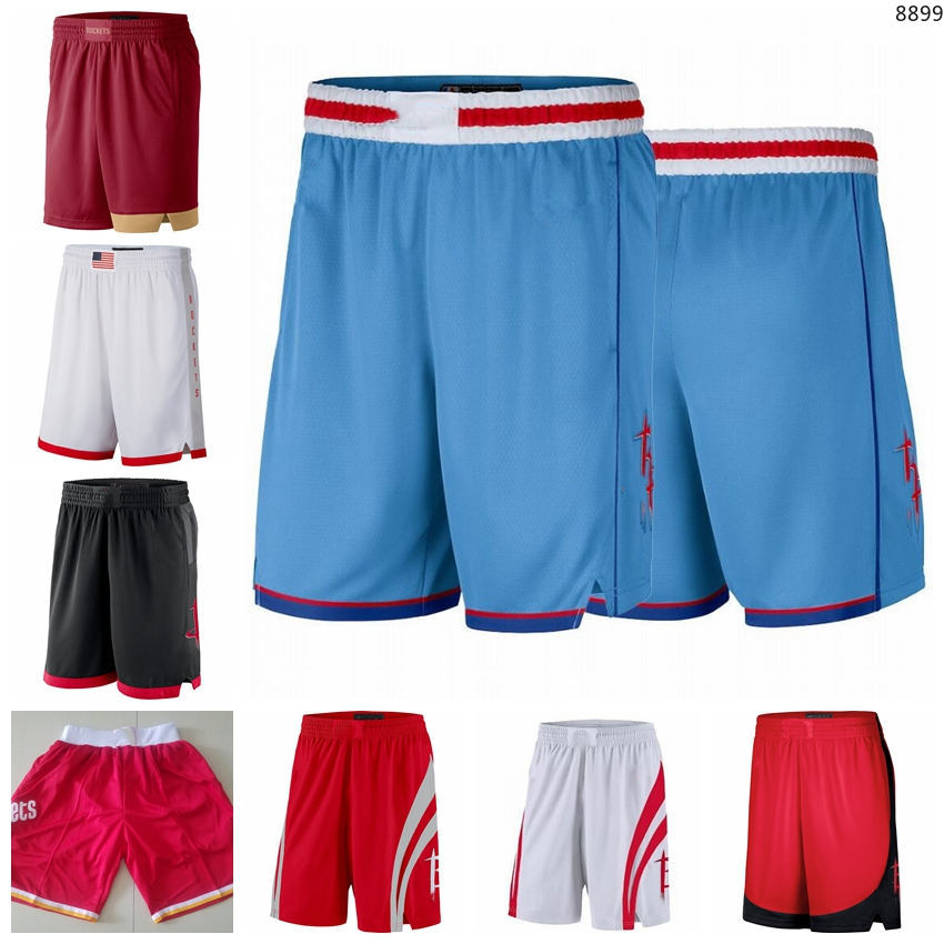 

HoustonRocketsMen 2020/21 City Swingman Pants Edition Performance Basketball Shorts Size S-3XL, Black