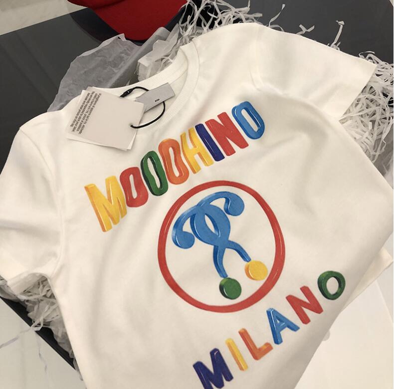 

2022ss White kids summer high-end t-shirts Cotton High embroidery Letter Bear Pattern t shirts boys girls top tees children t-shirt size 90-130cm, Shipping pay