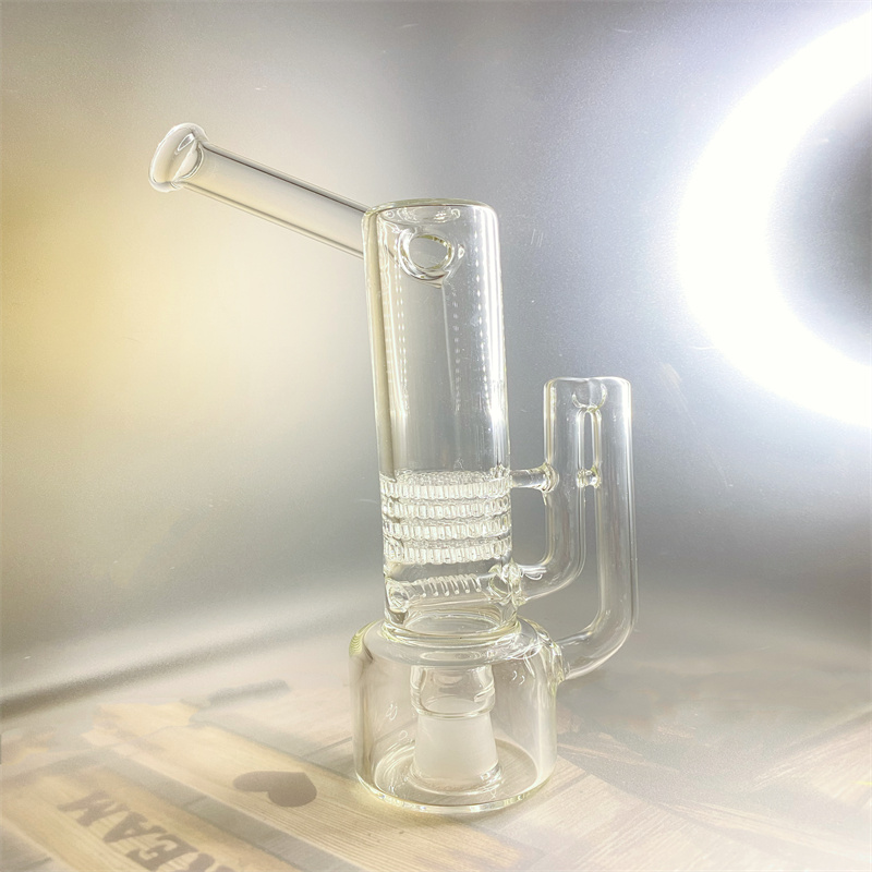 

Borosilicate glass hookah vapexhale hydra tube hydratube with 4 honeycomb percs for evaporator to create smooth and rich steam (GB-302)