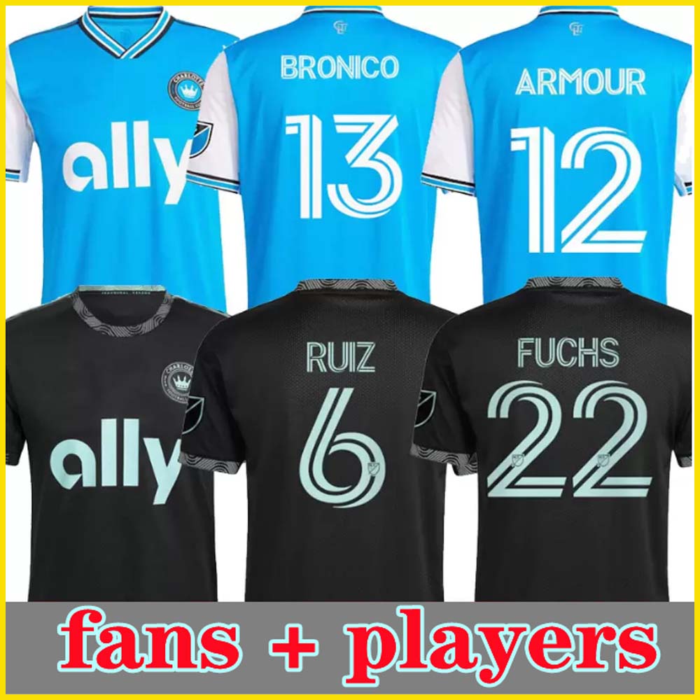 

Newly Minted 2022 Charlotte FC Soccer Jersey Home away MLS 22 23 Ruiz Football Shirt Uniform ARMOUR BRANDT BRONICO ALCIVAR CORUJO FUCHS McGREE FANS PLAYER VERSION, 21 22 away kids size: