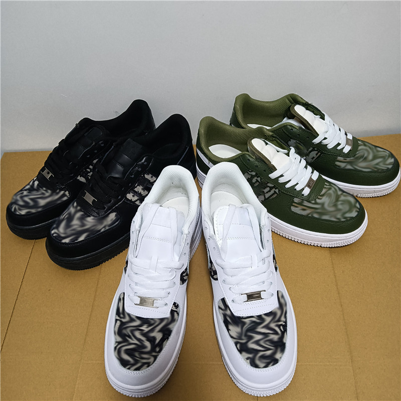 

high-quality 1.1 genuine leather green shoe Men Women Low Cut One 1s Casual shoes White Black Dunk Sports Skateboard Classic Trainers High Sneakers 36-45 DO