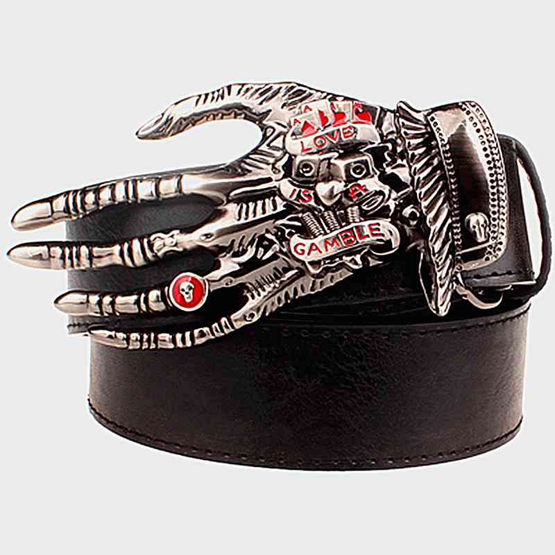 

Designer belts 2023 Wild men's metal rock Hip Hop Dress Up skull Claw hand waistband popular palm s Punk belt decoration