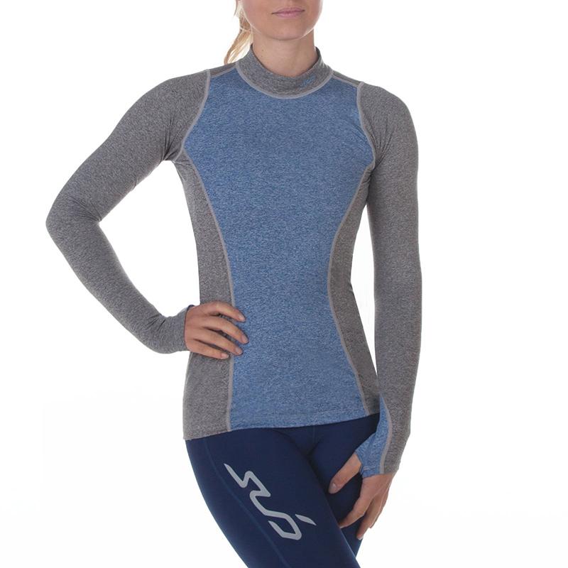 

Gym Clothing Women's Fitted Base Layer L/S Top Winter Cold Mock Neck Thermal Outdoor Sports Stretch Brush Ski Euro Size, White;black