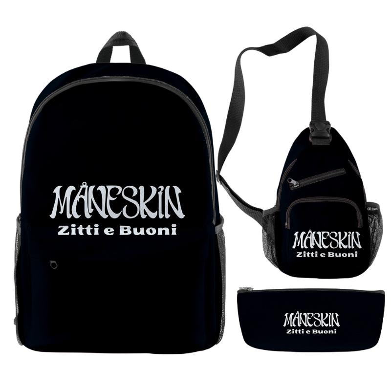

Backpack 3D Print Men Women Wterproof Oxford Laptop 3PCS Streetwear Casual Chest Bag Pencil Case Kit Bolsa, Beige