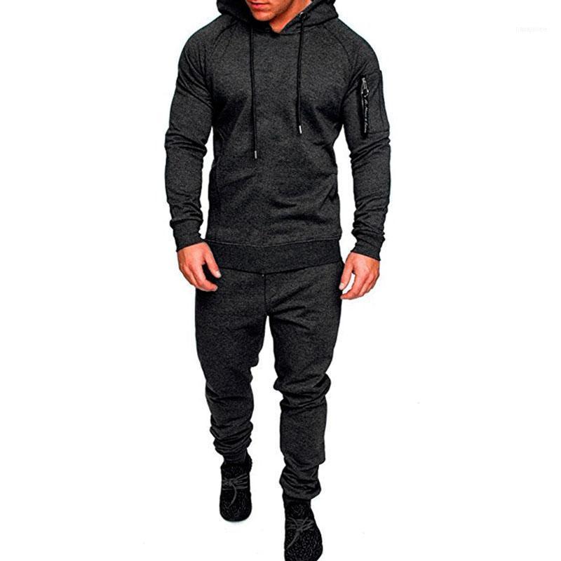 

Men's Tracksuits Sets Long Sleeve Camouflage Hoodies+Pants Men Autumn Winter Hooded Legging Male Sweatshirt Casual Sportswear Suit1, Gray