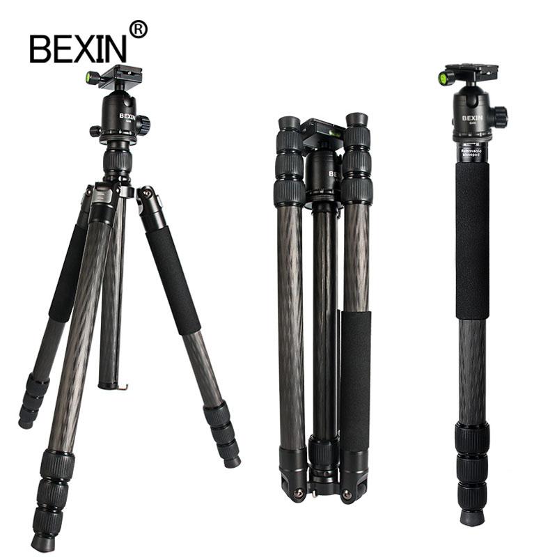 

BExin W324 Professional Pography Travel Tripod Carbon Fiber Monopod, SLR Camera With 360-degree Panoramic Ball Head Tripods