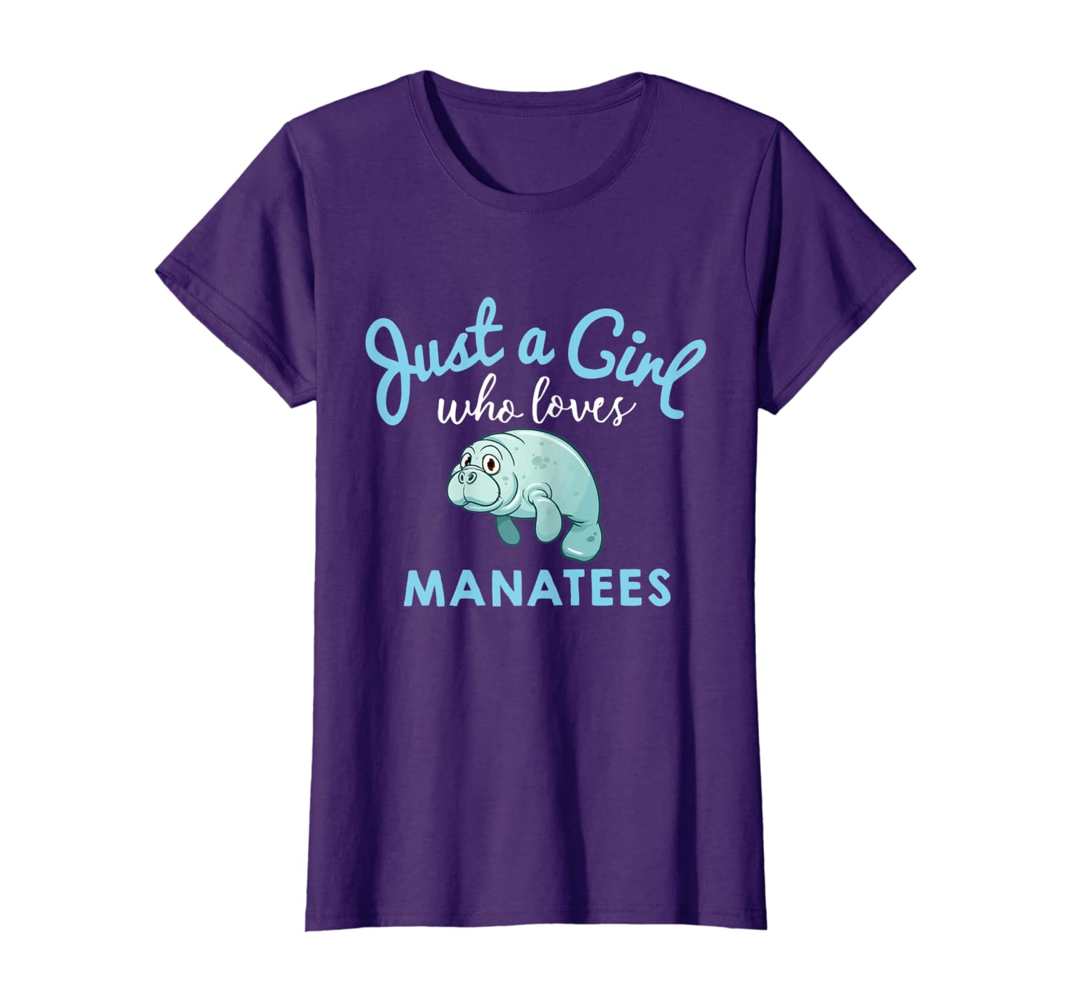 

Manatee Shirts for Women Girls, White;black