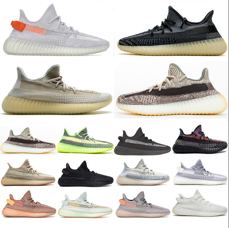 

Kanye Ash Blue Running Shoes 3M Zebra Cinder Taillight Static Black Reflective Zyon Yecheil Natural White Whale Men's and Women's Sports36~46, Additional charge for double cases