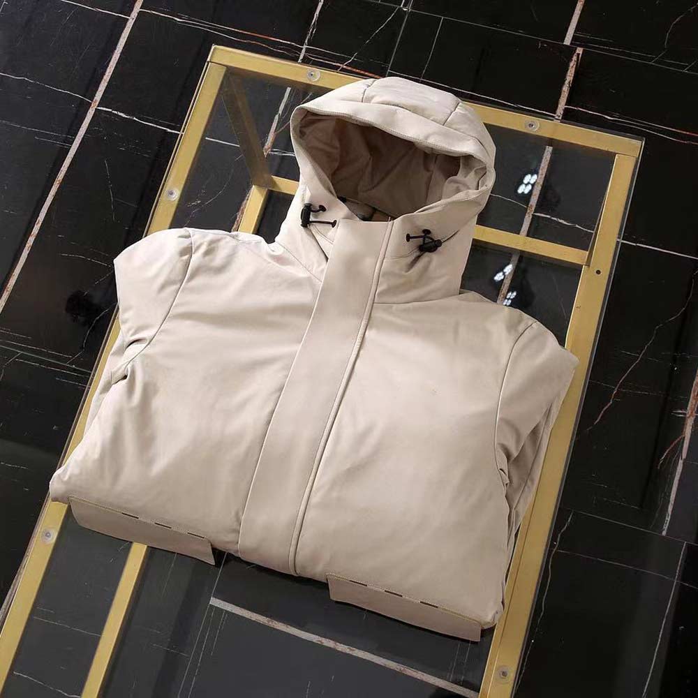 

Long Stylish Designer Mens Winter Down Jackets Parkas Windbreaker Hoodie Black Khaki 90% Goose Puffer Outerwear Man Italy Italian Luxury Clothes Coats Clothing, Opp bag no sale
