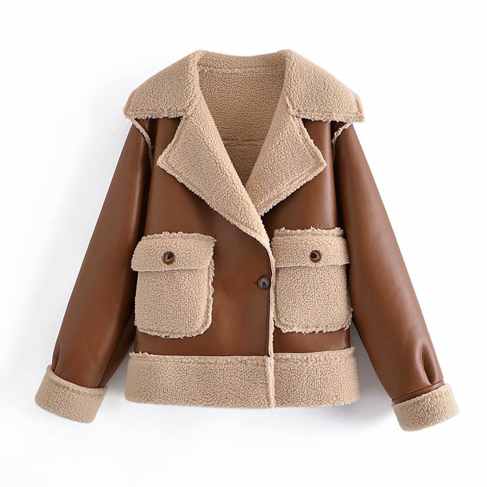 

women's suits & blazers za women's leather jacket, vintage jacket of a body and long sleeve with buttons, fashion autumn mrya, White;black
