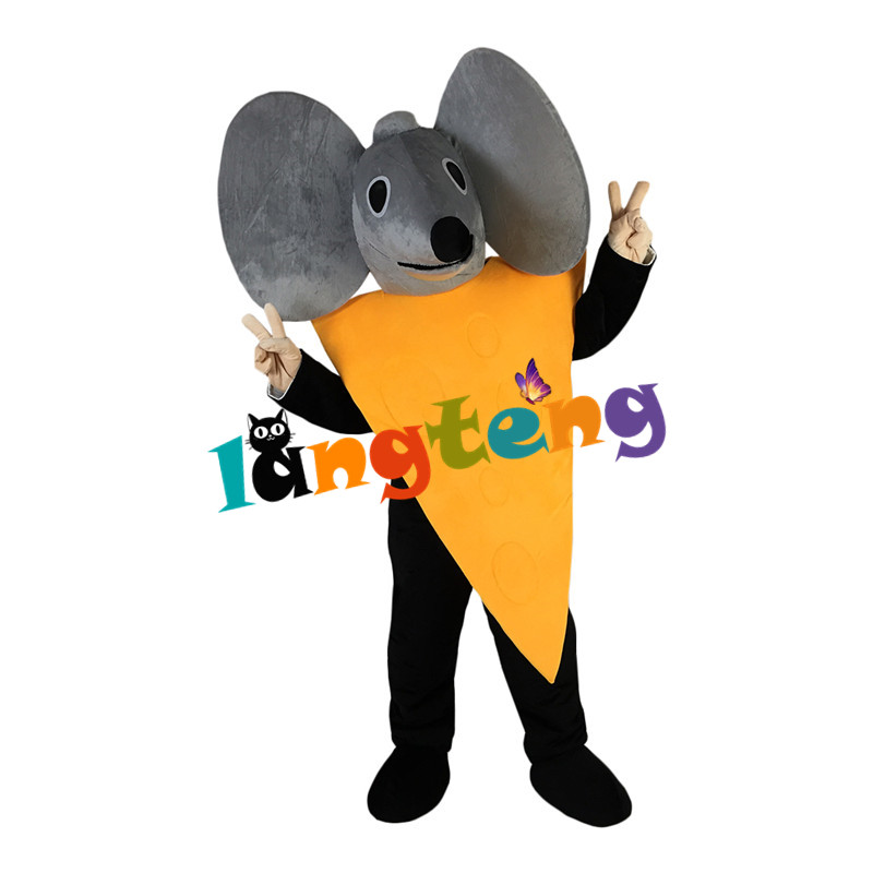 Mascot Costumes977 Cheese Mouse Mascot Costume Business Animal Cartoon Adult Character Design-image-747356850
