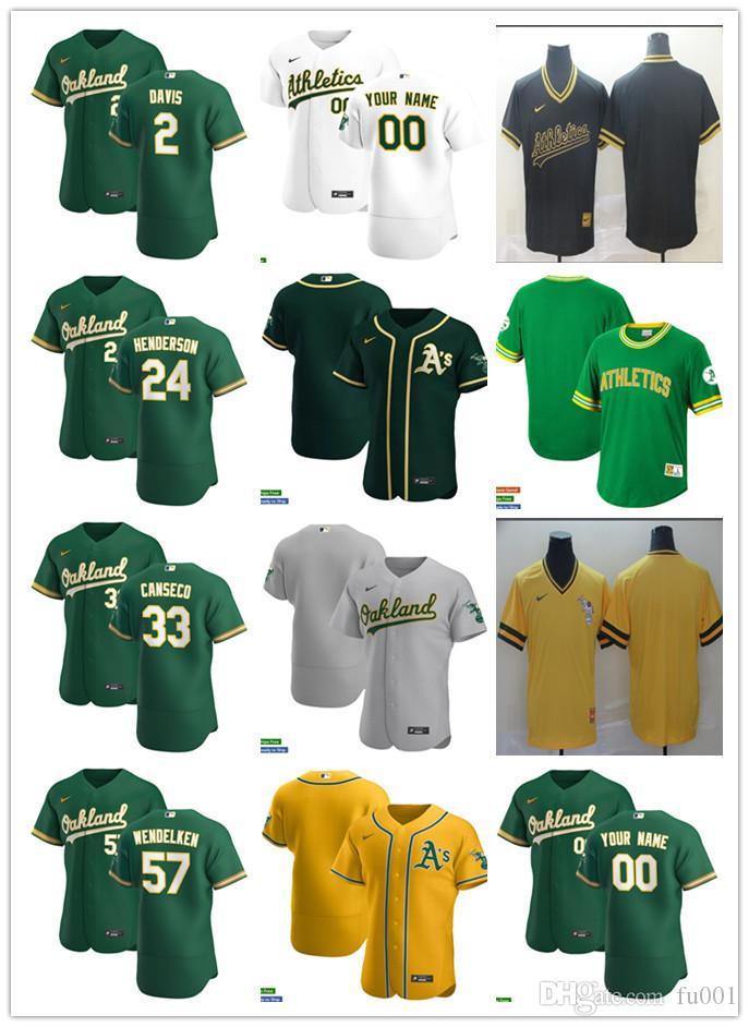 

Men Women Youth Oakland Athletics 57 J.B. Wendelken 24 Rickey Henderson 33 Jose Canseco 2 Khris Davis Custom Baseball Jersey, Blue;black