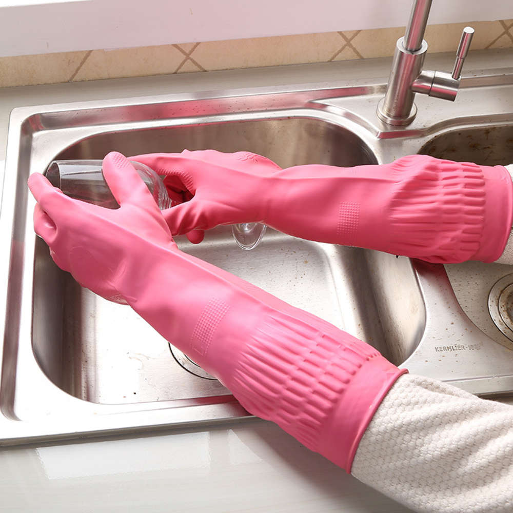 

gloves New cleaning appliances long sleeve household high quality rubber extended gloves