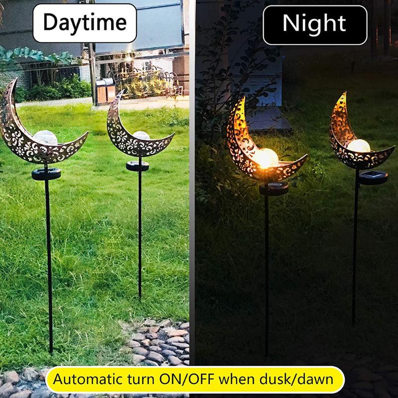 

Solar Moon Light Powered Metal LED Exterior Garden Outdoor Effect Feature Lawn Ornament Lamp Lamps