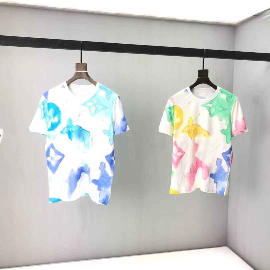 

2021ss spring and summer new high grade cotton printing short sleeve round neck panel T-Shirt Size: m-l-xl-xxl-xxxl Color: black white 2nj6