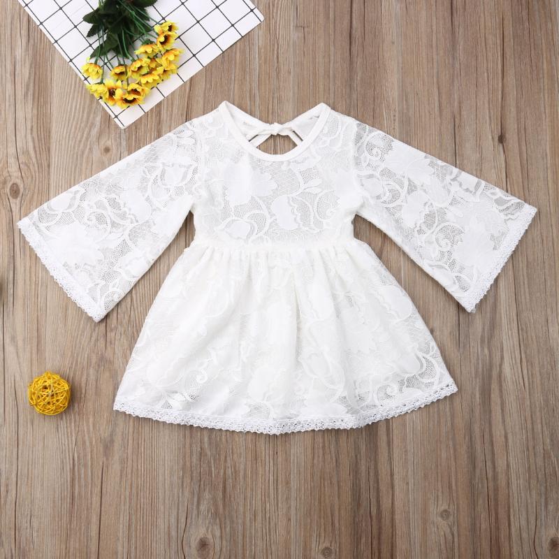 

Girl's Dresses Princess Toddler Kid Girls Dress White Lace Tutu Party Wedding For Long Sleeve Backless Girl Clothing, Red;yellow