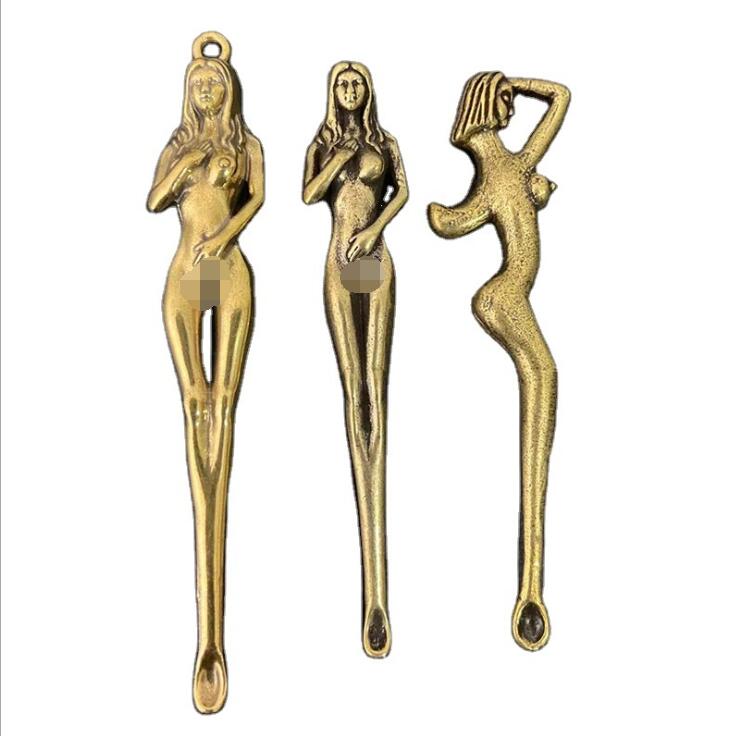 

Brass Color Beauty Metal Earpick Dab Dabber Smoking Accessories Tools 4 Types Ear Pick Spoon Shovel Wax Scoop Hookah Shisha Pipes