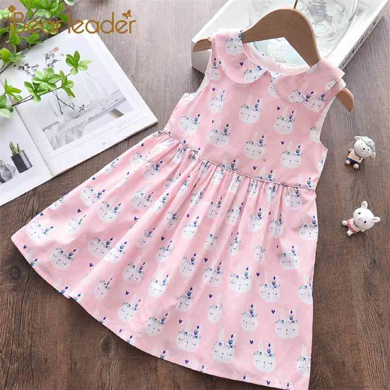 

Baby Girls Cartoon Bunny Print Dresses Fashion Rabbit Pattern Dress Kids Party Cute Vestidos Casual Outfits 210429, Ax1775pink