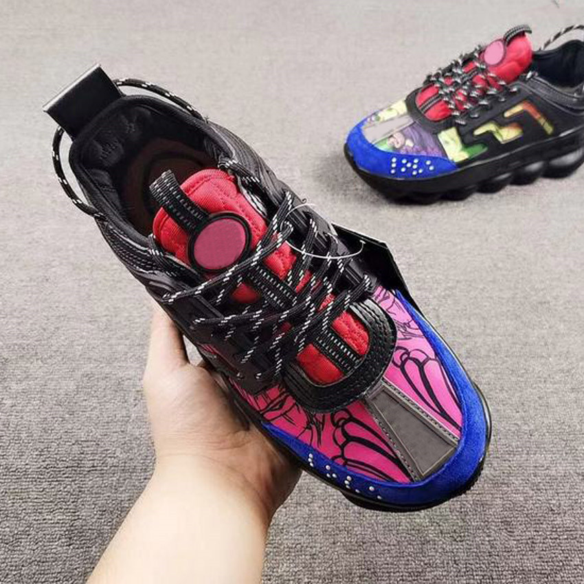 

Originals Womens des chaussures casual Shoes Leather Patchwork italy Triple S Breathable chain reaction leisure sneakers schuhe walking trac, Black