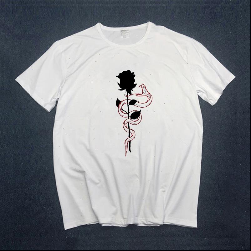 

black rose short sleeve womens t shirt print clothes graphic tumblr, White