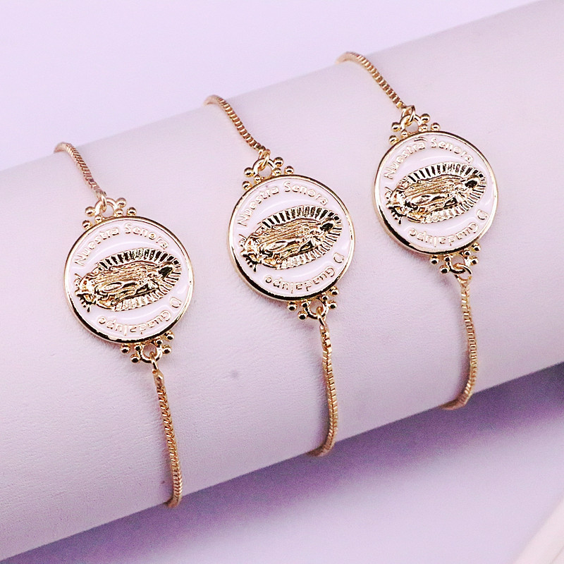 

10Pcs Gold Filled White Enamel Connector Charms Bracelet Popular Jewelry Women Girls