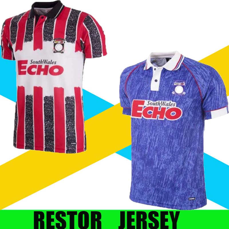 

Top quality Welsh Cup wales Cardiff 1993 1994 Retro Soccer Jersey home Away city 93 94 Scott Young Nathan Blake classic vintage football, 92/93 home