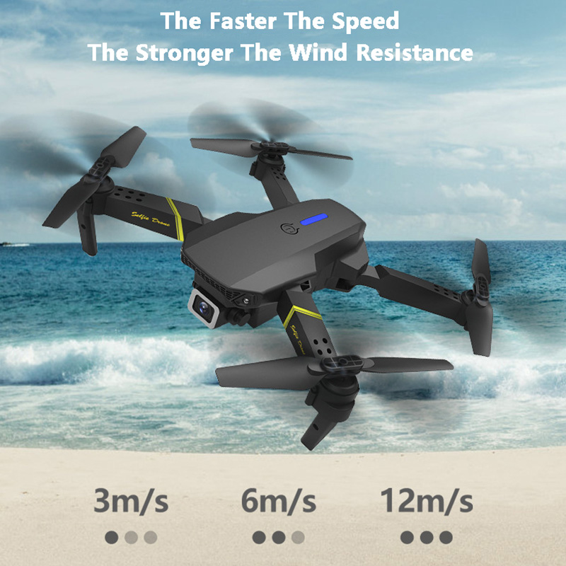 

Global Drone 4K Camera Mini vehicle Wifi Fpv Foldable Professional RC Helicopter Selfie Drones Toys For Kid Battery GD89-1, Black