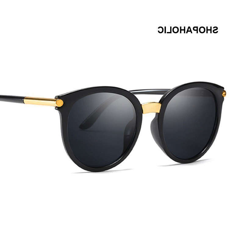 

New Vintage Black Cat Eye Sunglasses Women Fashion Brand Designer Mirror Cateye Sun Glasses For Female Shades UV400 Glasses wholesale, White;black