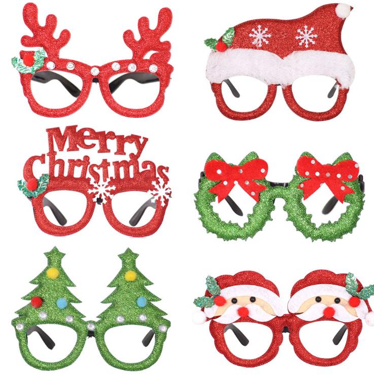 

Christmas Glasses Santa Claus Xmas Tree Eyeglasses Photo Prop Party Decoration Supplies 40 Designs Optional BT1159