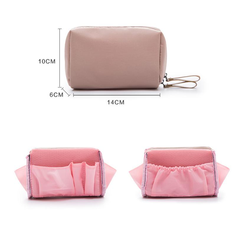 

Cosmetic Bags & Cases Women Nylon Bag Small Make Up Organizer Storage Waterproof Travel Necessities Jl, Black
