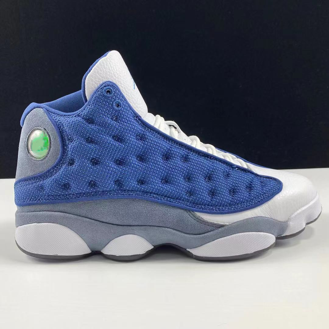 

jumpman 13 13s flint men basketball shoes highest quality white blue outdoor running trainers sports sneakers with box7.5-13