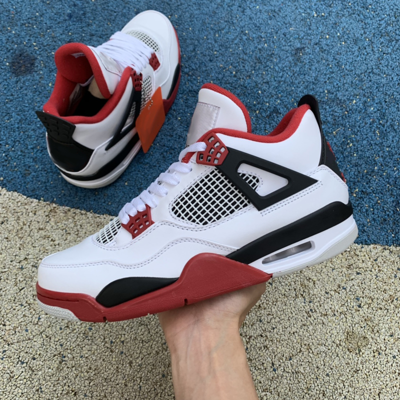 

Fire Red Jumpman 4 4s shoe Mens Basketball Shoes, #1