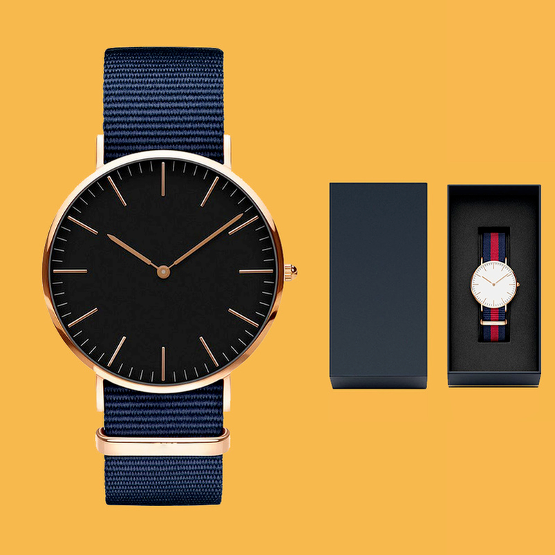 

4-Mens watches ladies watch couple stainless steel dial simple designer sports fashion montre de luxe nylon strap 36mm40mm, No watch