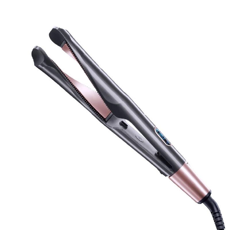 Electric Hair Brushes 2-in-1 Straightener And Curler For Styling Flat Iron Bangs Hairdressing Tool With 360° Rotating Power Cord-image-745751806