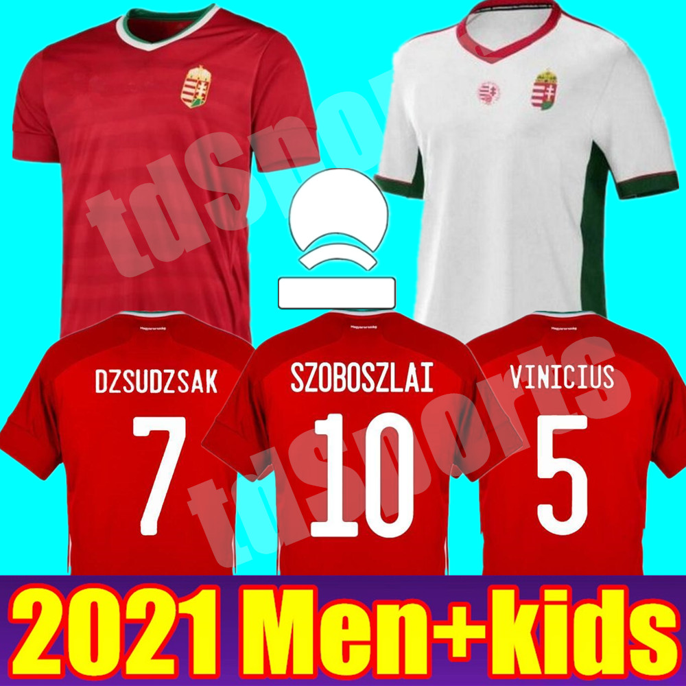 

2021 Hungary Soccer Jersey Men SZOBOSZLAI PRISKIN 21 22 Home away VINICIUS ORBAN DZSUDZSAK NAGY Shirt national teamfootball uniform, Home+eurocup patch