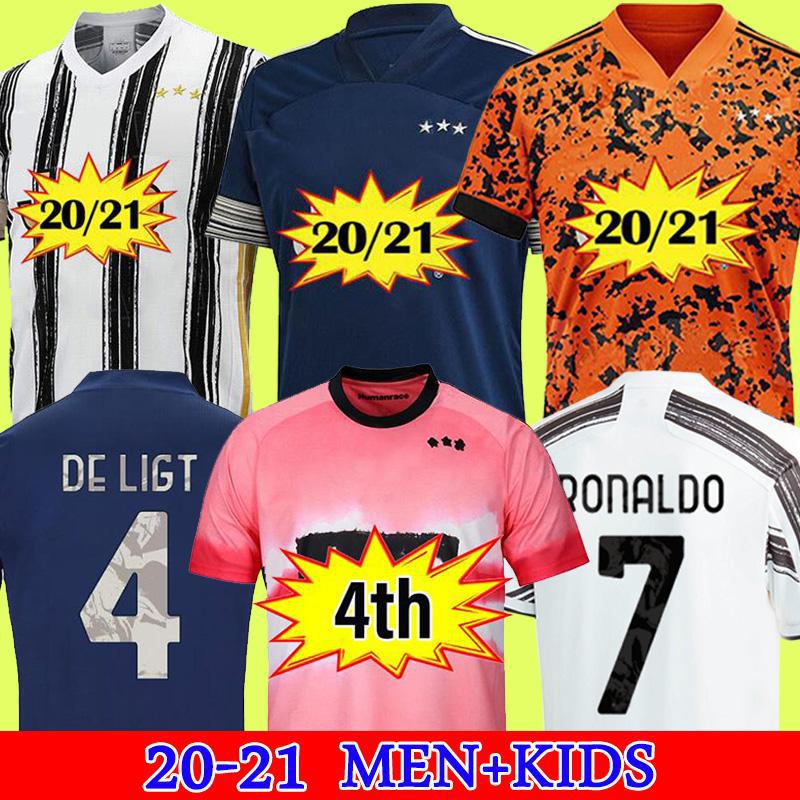 

2021Fans Player version HumanRace Juventus 4th fourth soccer jersey football HRFC shirts RONALDO DE LIGT 20 21 DYBALA 2020 2021 top Men Kids, Black;yellow