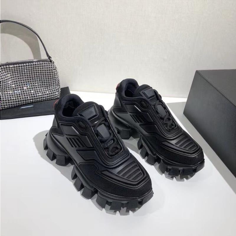 

Mens Shoes Rubber Thunder Technical Knit Platform Sneakers Women Trainer Quality Sole Light Sneakers Fabric Top Cloudbust Black EU45 Raubo, Color 15