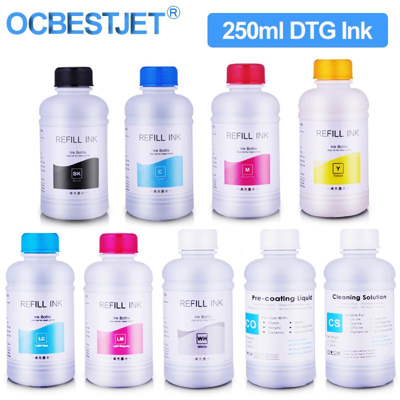 

DTG Ink For T50 P50 R290 R330 1390 1410 L800 L1800 R1800 R1900 R2000 DX5 DX6 DX7 DX9 DX10 Printhead Printer Refill Kits