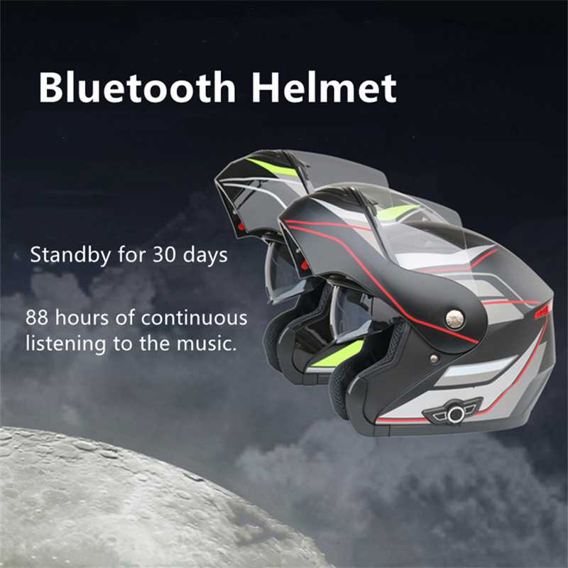 

Motorcycle Helmets Helmet With Bluetooth Integrated Professional Racing Gaming Motocross Casco Full Face