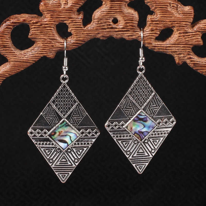 

earring 2021 multi layered diamond versatile with wind totem pattern earrings and earrings, Golden