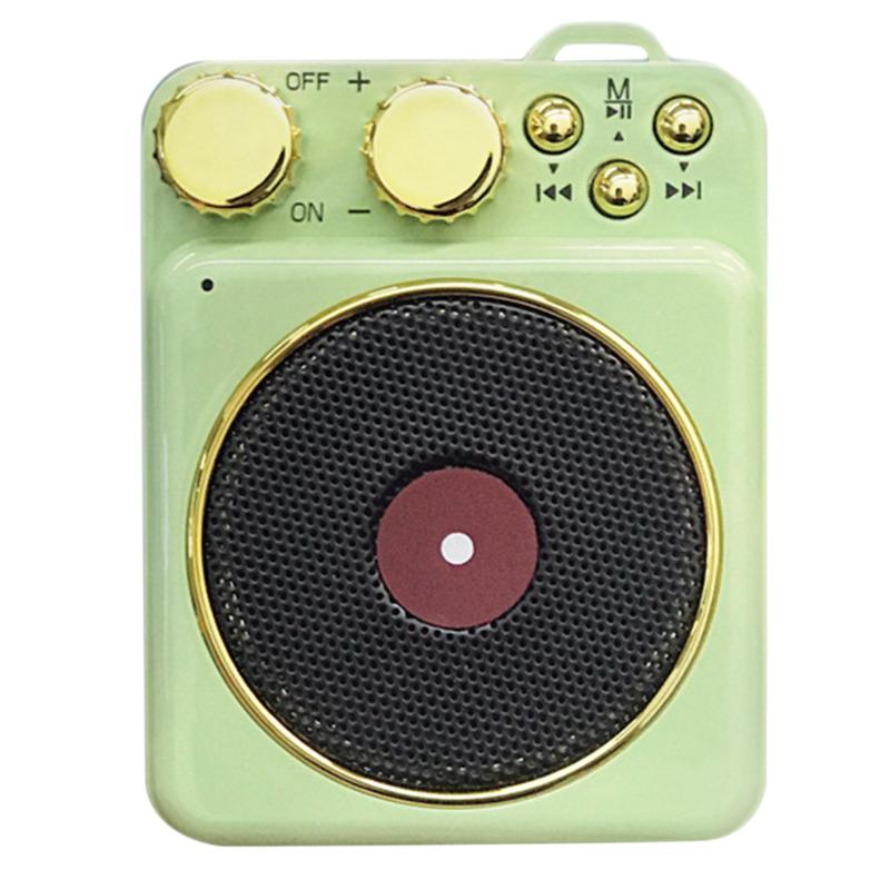 

Portable Speakers High Quality Audio Retro Turntable Mini Magnetic Bluetooth Green