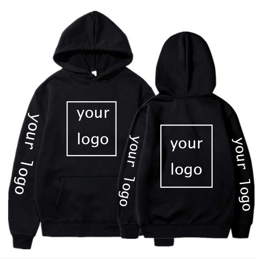 

Custom Hoodies DIY Image Print Clothing Customized Sportswear Casual Men Women Sweatshirt Hoodie Pullover (7 Colors) Y0727, Black
