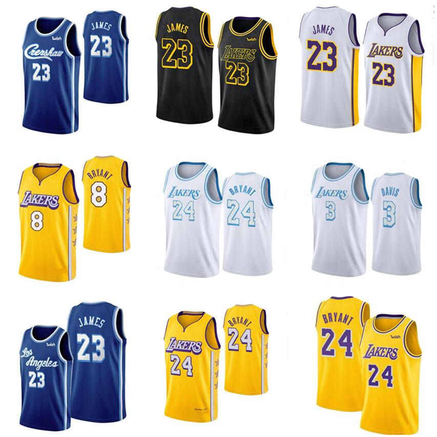 

2021Los\rAngeles\rLakers\rLeBron\rJames\rJersey Kyle 0 Kuzma Anthony 3 Davis Shaquille 34 O'Neal Jersey Bryant\rBasketball je, Black;yellow